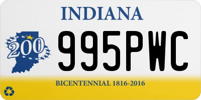 IN license plate 995PWC