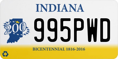 IN license plate 995PWD