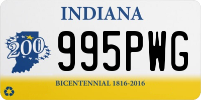 IN license plate 995PWG