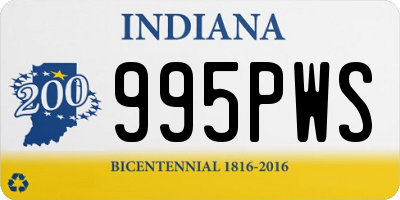 IN license plate 995PWS