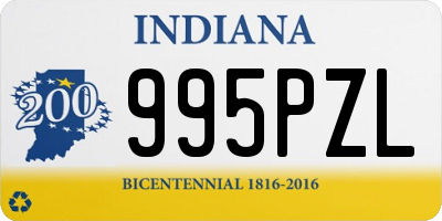 IN license plate 995PZL