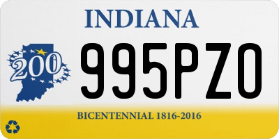 IN license plate 995PZO