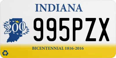 IN license plate 995PZX