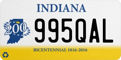 IN license plate 995QAL