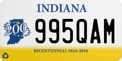 IN license plate 995QAM