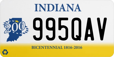 IN license plate 995QAV