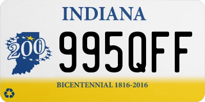 IN license plate 995QFF