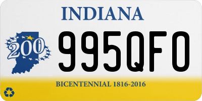 IN license plate 995QFO