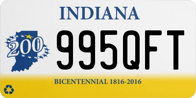 IN license plate 995QFT