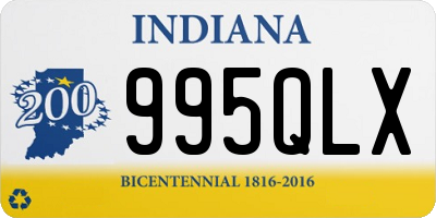 IN license plate 995QLX