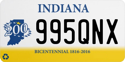 IN license plate 995QNX