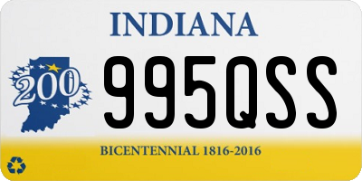 IN license plate 995QSS