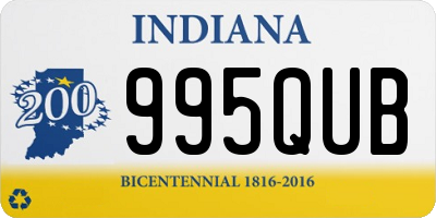 IN license plate 995QUB