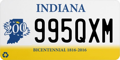 IN license plate 995QXM