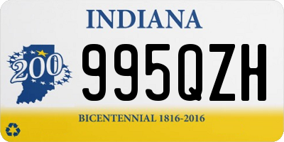 IN license plate 995QZH