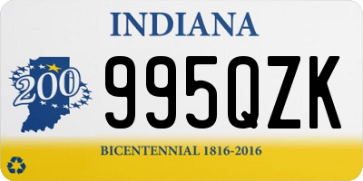 IN license plate 995QZK