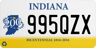 IN license plate 995QZX