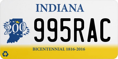 IN license plate 995RAC