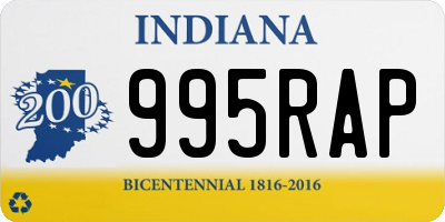 IN license plate 995RAP