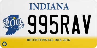 IN license plate 995RAV