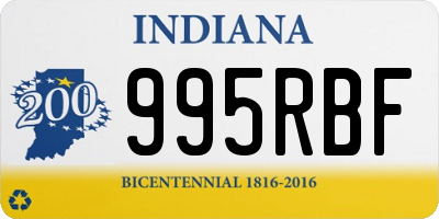 IN license plate 995RBF