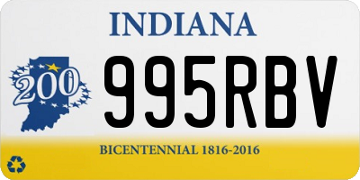 IN license plate 995RBV