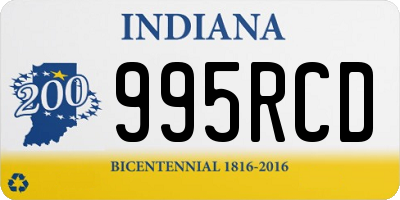 IN license plate 995RCD