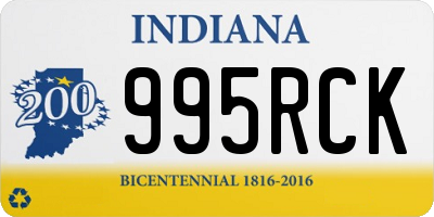 IN license plate 995RCK