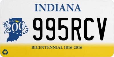 IN license plate 995RCV