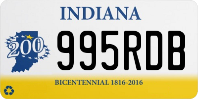 IN license plate 995RDB