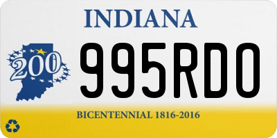 IN license plate 995RDO