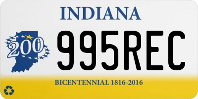 IN license plate 995REC