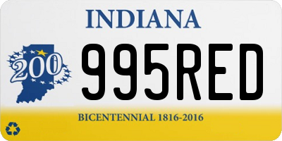 IN license plate 995RED