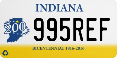 IN license plate 995REF