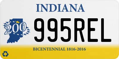 IN license plate 995REL