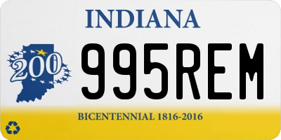 IN license plate 995REM