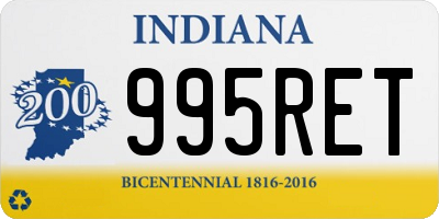 IN license plate 995RET