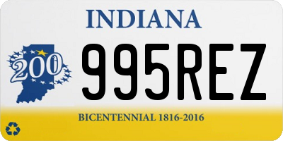 IN license plate 995REZ