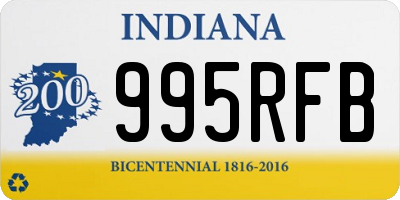 IN license plate 995RFB