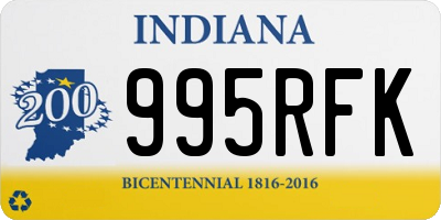 IN license plate 995RFK