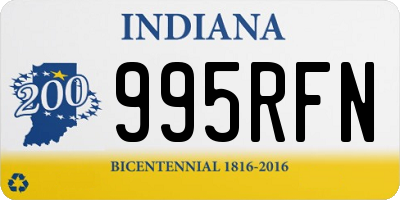 IN license plate 995RFN