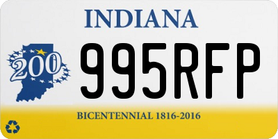 IN license plate 995RFP