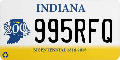 IN license plate 995RFQ