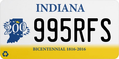 IN license plate 995RFS