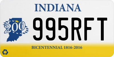 IN license plate 995RFT