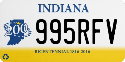 IN license plate 995RFV