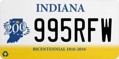 IN license plate 995RFW