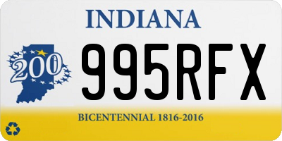 IN license plate 995RFX