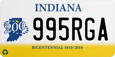 IN license plate 995RGA