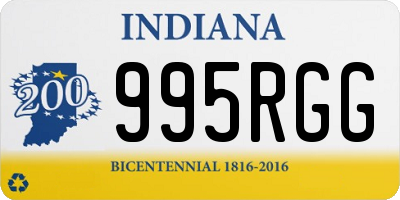 IN license plate 995RGG